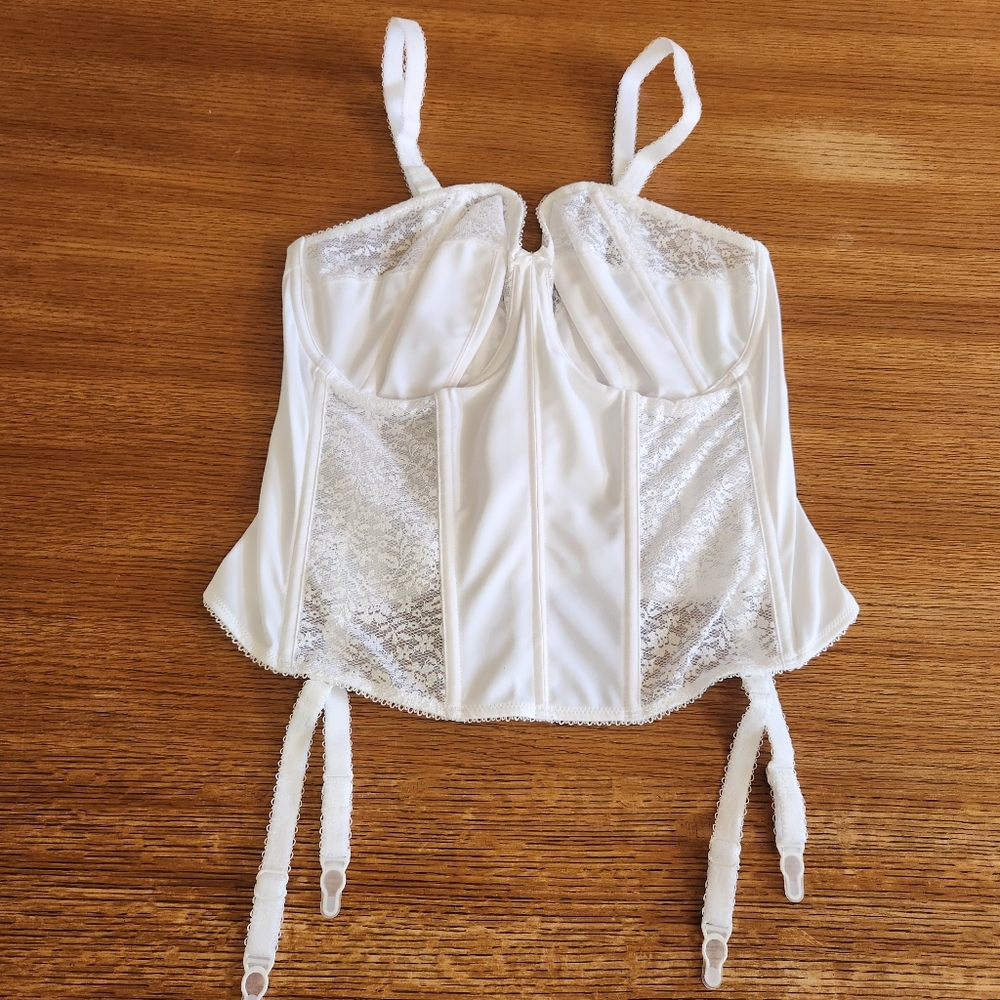 NWT Goddess Intimates Bridal Lace Corset in White Style Adelaide GD6662WHE